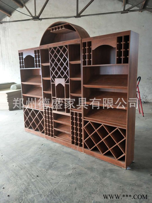 **红酒货架木制货柜红酒白酒展示柜 木质展示柜展架图4