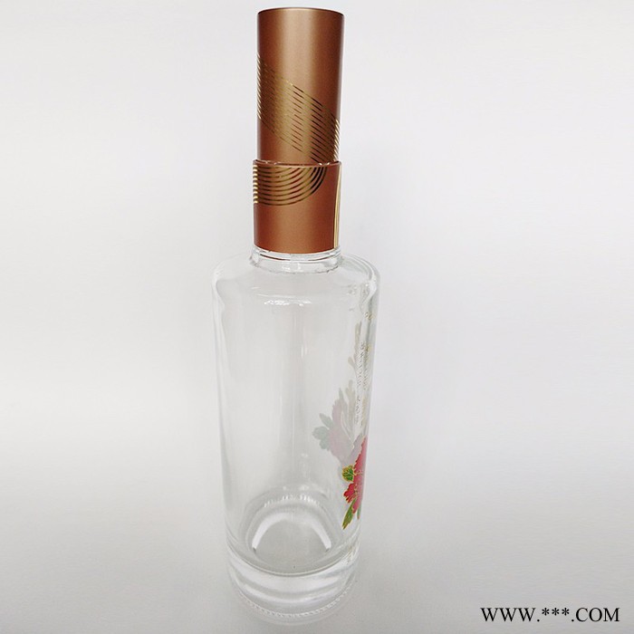 亨泰 烤花玻璃酒瓶工厂供应新款 透明玻璃酒瓶500ml烤花晶白料密封白酒瓶图3