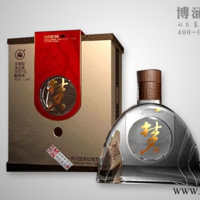 安徽白酒包装厂 纸质白酒礼盒定制 布艺白酒包装盒