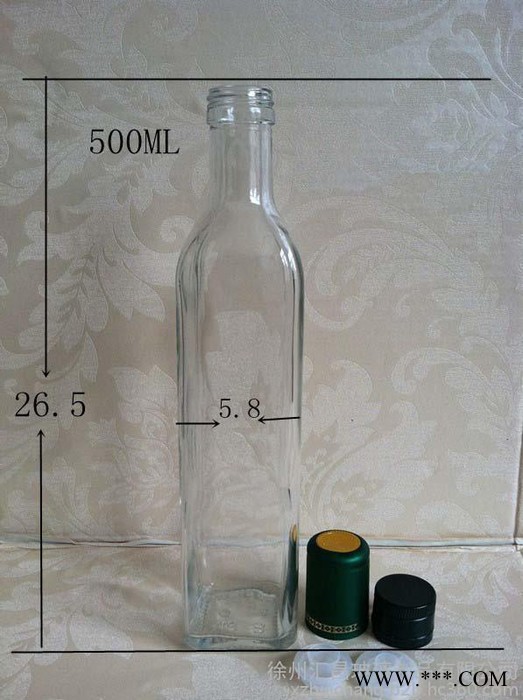 方形橄榄油瓶 山茶油瓶 麻油瓶 葡萄酒瓶 玻璃瓶 油瓶 香油玻璃瓶子厂家批发图4