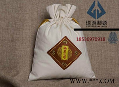 郑州璞诚布艺专业生产**帆布白酒袋厂家布料密集结实耐用图3