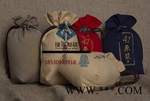 郑州璞诚布艺专业生产**帆布白酒袋厂家布料密集结实耐用图5