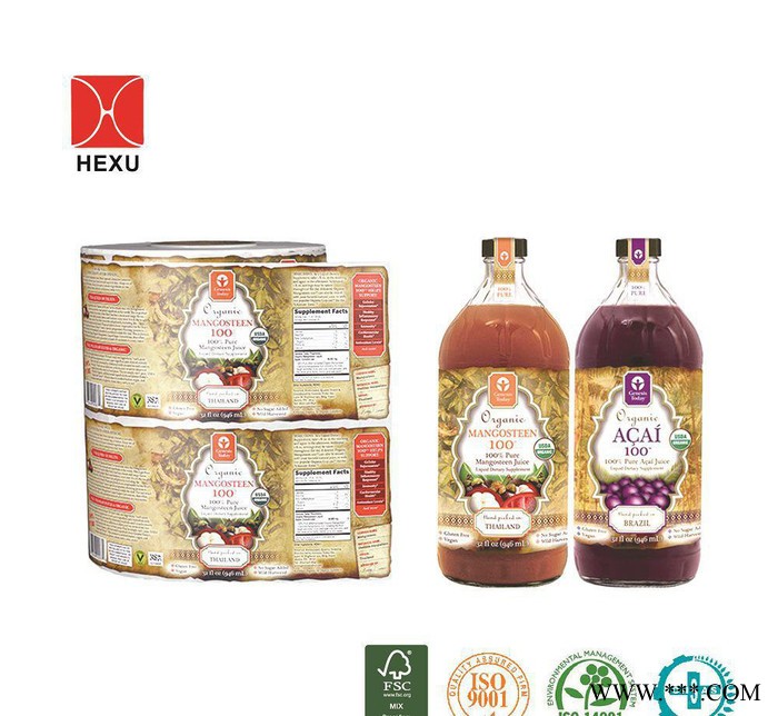 深圳和煦红酒白酒饮料不干胶标贴定制印刷图3
