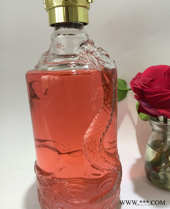 现货直销双龙戏珠玻璃酒瓶500ml白酒瓶保健瓶红酒瓶 酒瓶图3