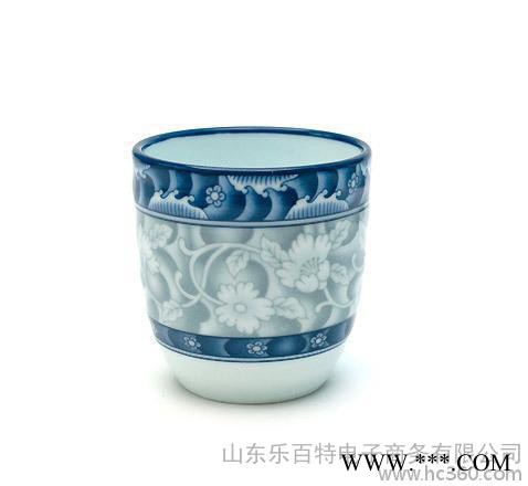 韩国进口 参宝系列瓷器 青花瓷兰花酒盅 不透明茶杯 白酒杯图2