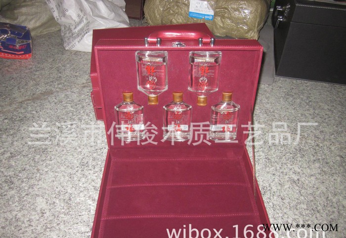 红酒皮盒 白酒皮盒 礼盒皮盒 皮质包装皮盒图2