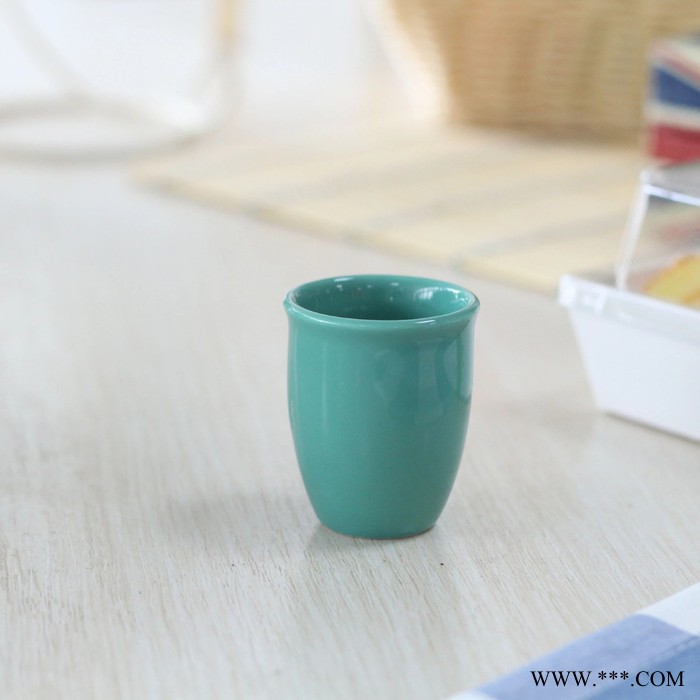 天普 陶瓷酒杯纯色西式40ml小酒杯加logo定制批发白酒杯子图2
