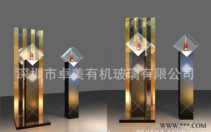 有机玻璃为**展示架 亚克力白酒展示盒 陈列架 亚克力包装盒图2