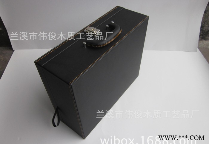 伟俊出品  真皮白酒收藏盒 真皮包装盒 定制图3