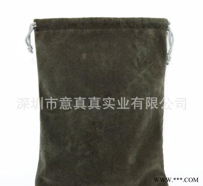 定制黑色绒布袋 束口拉绳  绒布袋 白酒瓶红酒包装绒布袋图3