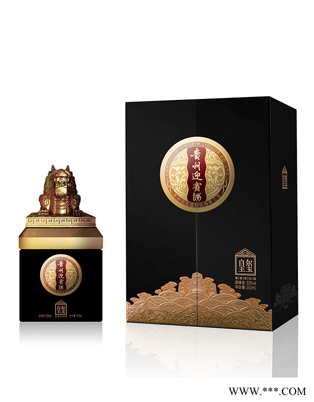 贵州迎宾酒·皇玺   53度500ml（黑）图1