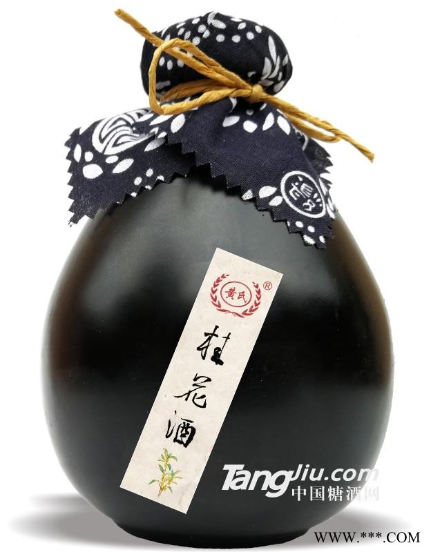 12°黄氏桂花酒（黑坛）-500ml图1