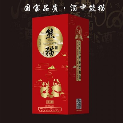 唐国公喜庆版熊猫酒30酱香型白酒