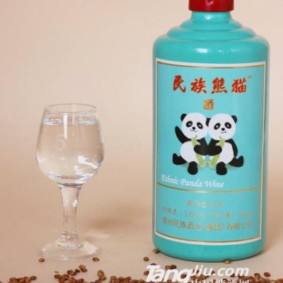 53° 熊猫酒 民族熊猫酒 酱香型白酒500ml 民族酒业集团