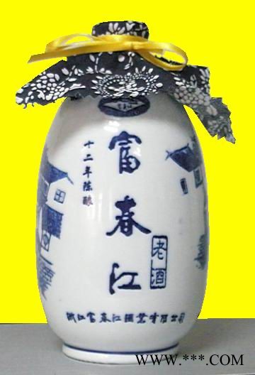 富春江老酒青花瓷十二年陈图1