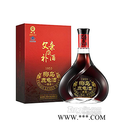 33度椰岛鹿龟酒康福礼盒600ml