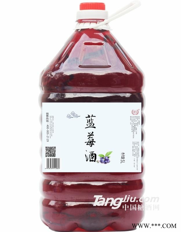 12°黄氏蓝莓酒（桶装）-5L