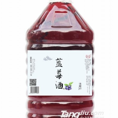 12°黄氏蓝莓酒（桶装）-5L
