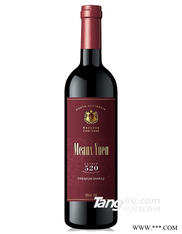 墨芸女爵珍藏西拉干红葡萄酒（红帽红标）图1