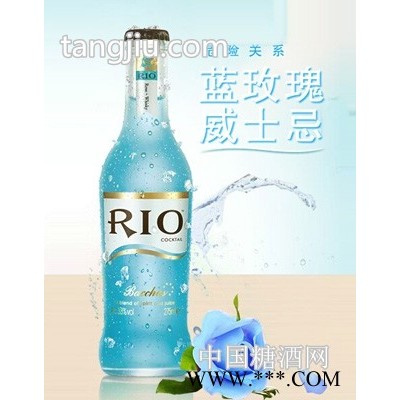 蓝玫瑰味威士忌预调鸡尾酒