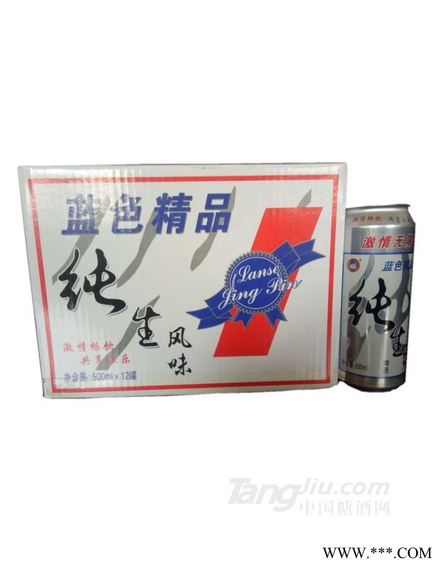 蓝色精品纯生风味500ml×12罐图1