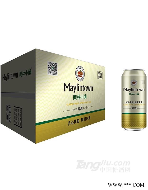 美林小镇啤酒500ML银罐图1