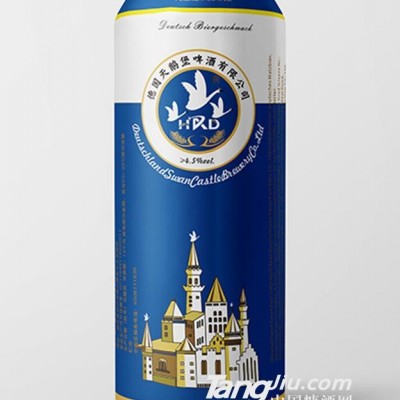 天鹅堡精品啤酒蓝罐装