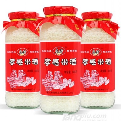 米神孝感佬米酒888g瓶装
