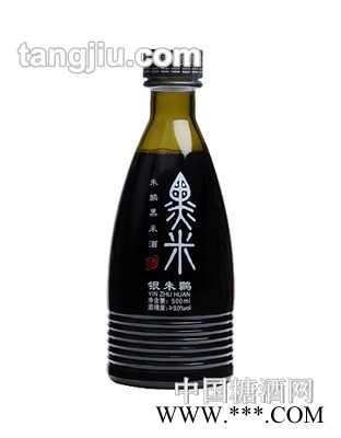 银朱鹮黑米酒半甜9度500ml