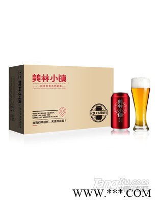 美林小镇啤酒330ML红罐包装图1