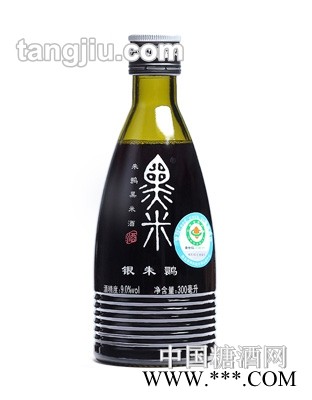 银朱鹮黑米酒半甜9度300ml