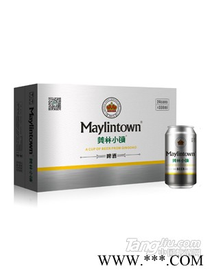 美林小镇啤酒330ML银罐包装图1