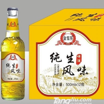 金雪莎纯生风味啤酒