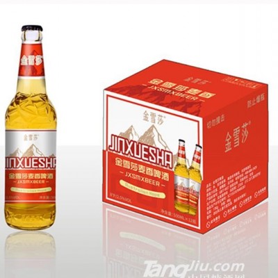 金雪莎麦香啤酒