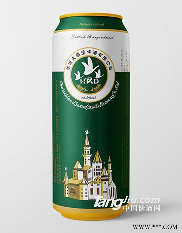 天鹅堡精品啤酒绿罐装图1