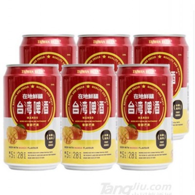 台湾啤酒在地鲜酿芒果味啤酒-330mlx6