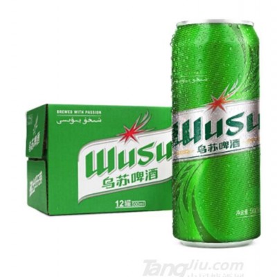 乌苏啤酒 WUSU 红乌苏易拉罐500mL12罐 整箱装