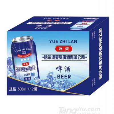 哈尔滨麦爽冰爽啤酒500ml×12罐