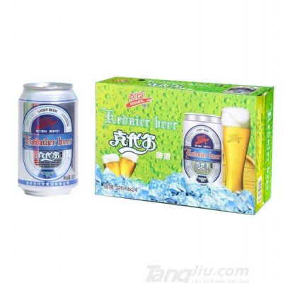 8°P山东德州克代尔蓝冰爽啤酒320ml