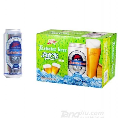 8°P山东德州克代尔蓝冰爽啤酒500ml