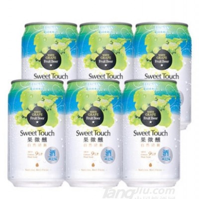 台湾啤酒果微醺白葡萄味啤酒-330mlx6