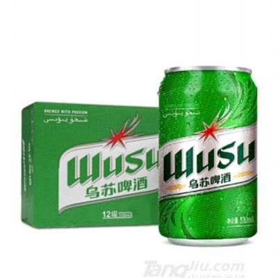 乌苏啤酒 WUSU 红乌苏易拉罐330mL12罐 整箱装