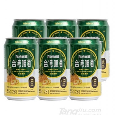 台湾啤酒在地鲜酿凤梨味啤酒-330mlx6