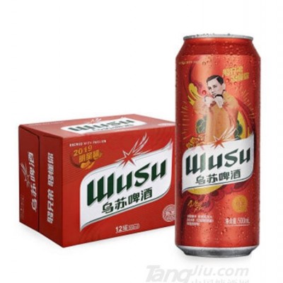 乌苏啤酒 WUSU 绿乌苏易拉罐500ml12罐 整箱装