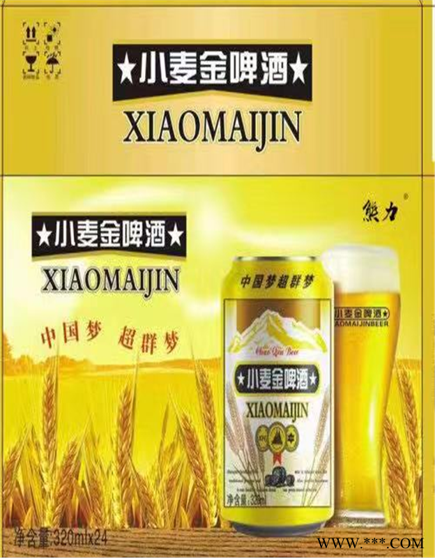 320毫升小麦金啤易拉罐啤酒图1