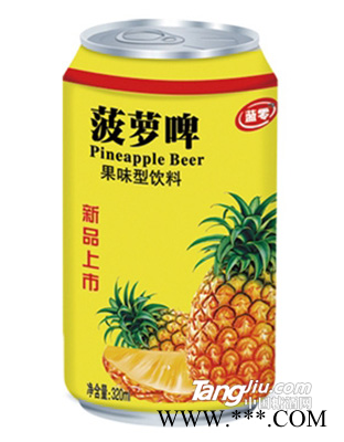 蓝零菠萝啤酒320ml图1