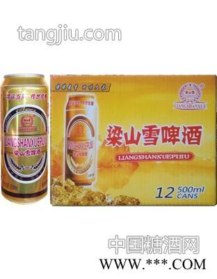 梁山雪啤酒罐装500ml*12罐图1