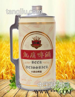 1001凯盾原浆小麦白啤酒2L图1