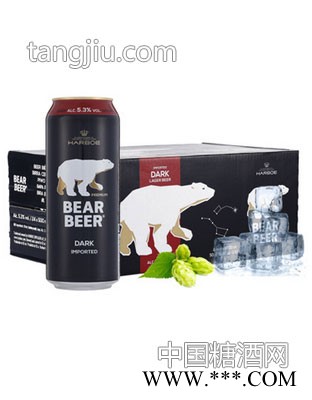 哈尔博熊牌黑啤酒500ml图1