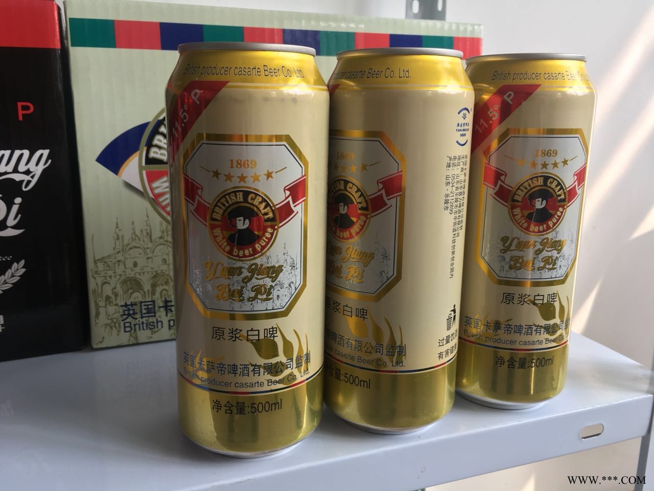 500ml听装原浆白啤易拉罐啤酒图1